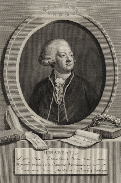 Portrait of Honoré-Gabriel Riqueti, Comte de Mirabeau by Pierre Audouin